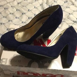 Navy Suede pumps
